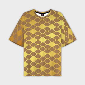 Мужская футболка oversize 3D с принтом Golden pattern в Курске,  |  | Тематика изображения на принте: 