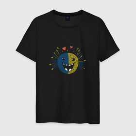 Мужская футболка хлопок с принтом Crazy emotion в Кировске, 100% хлопок | прямой крой, круглый вырез горловины, длина до линии бедер, слегка спущенное плечо. | 