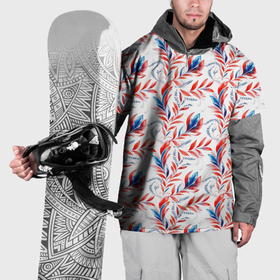 Накидка на куртку 3D с принтом Русский орнамент из цветов в Курске, 100% полиэстер |  | 