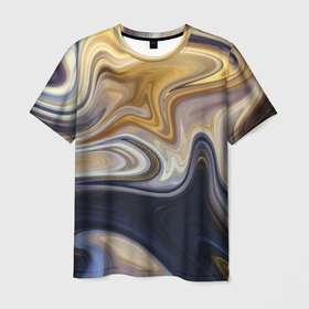 Мужская футболка 3D с принтом Fantasy waves в Санкт-Петербурге, 100% полиэфир | прямой крой, круглый вырез горловины, длина до линии бедер | Тематика изображения на принте: 