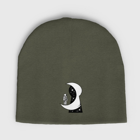 Мужская шапка демисезонная с принтом Дверь в космос в Тюмени,  |  | 
