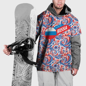 Накидка на куртку 3D с принтом Made in     Russia в Новосибирске, 100% полиэстер |  | Тематика изображения на принте: 