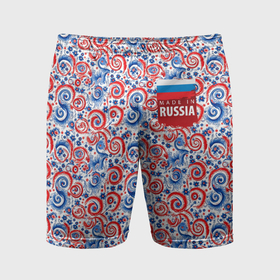 Мужские шорты спортивные с принтом Made in  Russia в Новосибирске,  |  | 