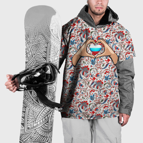 Накидка на куртку 3D с принтом Люблю  Россию в Петрозаводске, 100% полиэстер |  | Тематика изображения на принте: 