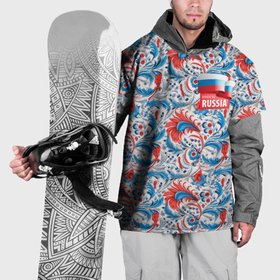 Накидка на куртку 3D с принтом Russia  pattern , 100% полиэстер |  | Тематика изображения на принте: 