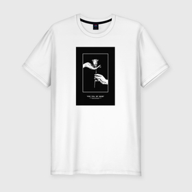 Мужская футболка хлопок Slim с принтом Rose for Muse в Кировске, 92% хлопок, 8% лайкра | приталенный силуэт, круглый вырез ворота, длина до линии бедра, короткий рукав | Тематика изображения на принте: 