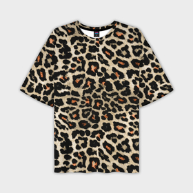 Мужская футболка oversize 3D с принтом Шкура ягуара, гепарда, леопарда ,  |  | 