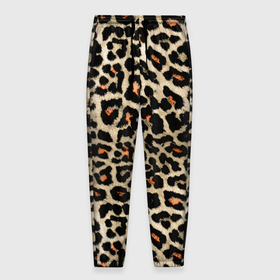 Мужские брюки 3D с принтом Шкура ягуара, гепарда, леопарда в Курске, 100% полиэстер | манжеты по низу, эластичный пояс регулируется шнурком, по бокам два кармана без застежек, внутренняя часть кармана из мелкой сетки | 