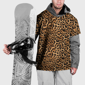 Накидка на куртку 3D с принтом Меховая шкура ягуара, гепарда, леопарда в Новосибирске, 100% полиэстер |  | 