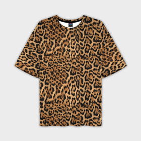 Мужская футболка oversize 3D с принтом Меховая шкура ягуара, гепарда, леопарда в Курске,  |  | 