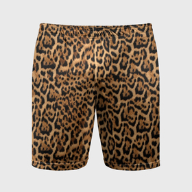 Мужские шорты спортивные с принтом Меховая шкура ягуара, гепарда, леопарда ,  |  | 