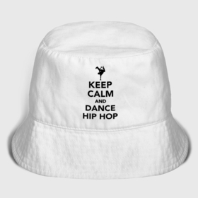 Мужская панама хлопок с принтом Keep calm and dance hip hop в Кировске,  |  | Тематика изображения на принте: 
