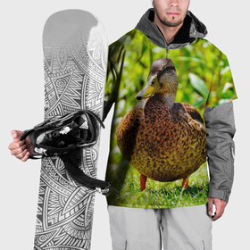 Накидка на куртку 3D с принтом Утка Кряква , 100% полиэстер |  | Тематика изображения на принте: 