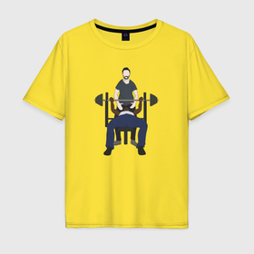 Мужская футболка хлопок Oversize с принтом Just Do It, CJ в Санкт-Петербурге, 100% хлопок | свободный крой, круглый ворот, “спинка” длиннее передней части | 