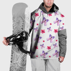 Накидка на куртку 3D с принтом Spring butterflies , 100% полиэстер |  | Тематика изображения на принте: 