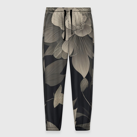 Мужские брюки 3D с принтом Бесцветный сад в Курске, 100% полиэстер | манжеты по низу, эластичный пояс регулируется шнурком, по бокам два кармана без застежек, внутренняя часть кармана из мелкой сетки | 