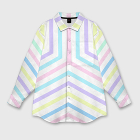 Мужская рубашка oversize 3D с принтом Нежный геометрический узор из полос в Курске,  |  | 