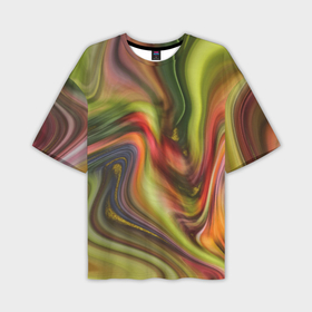 Мужская футболка oversize 3D с принтом Abstraction waves в Тюмени,  |  | 