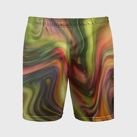 Мужские шорты спортивные с принтом Abstraction waves в Тюмени,  |  | 