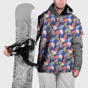 Накидка на куртку 3D с принтом Яркие листики в Екатеринбурге, 100% полиэстер |  | 