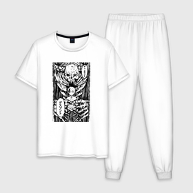 Мужская пижама хлопок с принтом Смертельная игра мёртвой горы в Курске, 100% хлопок | брюки и футболка прямого кроя, без карманов, на брюках мягкая резинка на поясе и по низу штанин
 | 