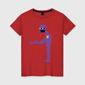 Женская футболка хлопок с принтом Сиреневый человек в Курске, 100% хлопок | прямой крой, круглый вырез горловины, длина до линии бедер, слегка спущенное плечо | 