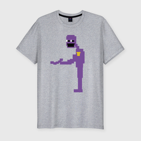 Мужская футболка хлопок Slim с принтом Фиолетовый человек FNAF в Рязани, 92% хлопок, 8% лайкра | приталенный силуэт, круглый вырез ворота, длина до линии бедра, короткий рукав | 