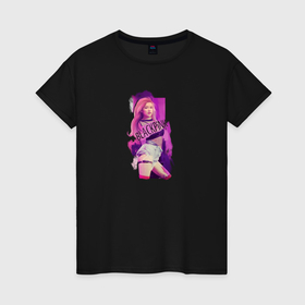 Женская футболка хлопок с принтом Поп группа в Тюмени, 100% хлопок | прямой крой, круглый вырез горловины, длина до линии бедер, слегка спущенное плечо | 