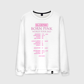 Мужской свитшот хлопок с принтом Blackpink world tour Born Pink постер в Екатеринбурге, 100% хлопок |  | 