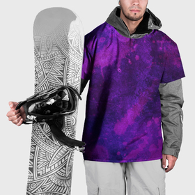 Накидка на куртку 3D с принтом Текстура   Purple explosion в Кировске, 100% полиэстер |  | 