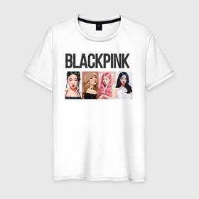 Мужская футболка хлопок с принтом Корейская поп группа Blackpink, анимационный стиль в Санкт-Петербурге, 100% хлопок | прямой крой, круглый вырез горловины, длина до линии бедер, слегка спущенное плечо. | 