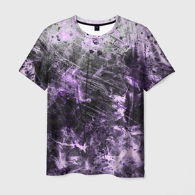 Мужская футболка 3D с принтом Текстура   Lilac smoke в Курске, 100% полиэфир | прямой крой, круглый вырез горловины, длина до линии бедер | Тематика изображения на принте: 