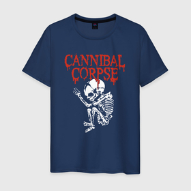 Мужская футболка хлопок с принтом Cannibal Corpse   скелет , 100% хлопок | прямой крой, круглый вырез горловины, длина до линии бедер, слегка спущенное плечо. | 