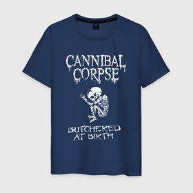 Мужская футболка хлопок с принтом Cannibal Corpse   butchered at birth в Белгороде, 100% хлопок | прямой крой, круглый вырез горловины, длина до линии бедер, слегка спущенное плечо. | 