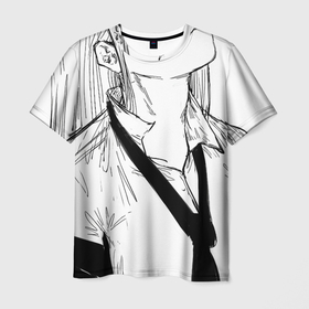 Мужская футболка 3D с принтом Power принт из аниме в Курске, 100% полиэфир | прямой крой, круглый вырез горловины, длина до линии бедер | 