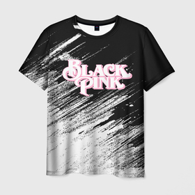 Мужская футболка 3D с принтом Blackpink   черно белый в Белгороде, 100% полиэфир | прямой крой, круглый вырез горловины, длина до линии бедер | 