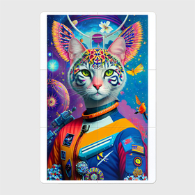 Магнитный плакат 2Х3 с принтом A space cat from a similar planet в Санкт-Петербурге, Полимерный материал с магнитным слоем | 6 деталей размером 9*9 см | 