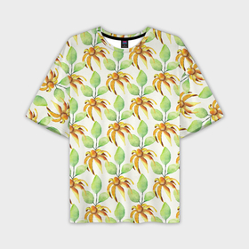 Мужская футболка oversize 3D с принтом Flowers world ,  |  | 