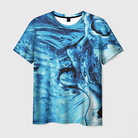 Мужская футболка 3D с принтом Водная фантазия в Новосибирске, 100% полиэфир | прямой крой, круглый вырез горловины, длина до линии бедер | 