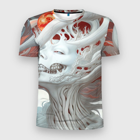 Мужская футболка 3D Slim с принтом Корни страха в Екатеринбурге, 100% полиэстер с улучшенными характеристиками | приталенный силуэт, круглая горловина, широкие плечи, сужается к линии бедра | 