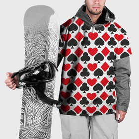 Накидка на куртку 3D с принтом Масти карточные   символика , 100% полиэстер |  | Тематика изображения на принте: 