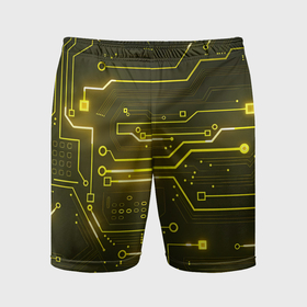 Мужские шорты спортивные с принтом Системная плата арт ,  |  | Тематика изображения на принте: 