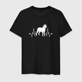 Мужская футболка хлопок с принтом Собаки в моем сердце в Санкт-Петербурге, 100% хлопок | прямой крой, круглый вырез горловины, длина до линии бедер, слегка спущенное плечо. | Тематика изображения на принте: 