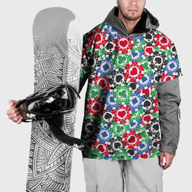 Накидка на куртку 3D с принтом Фишки, Ставки, Покер в Белгороде, 100% полиэстер |  | Тематика изображения на принте: 
