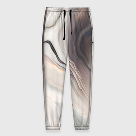 Мужские брюки 3D с принтом Нежная мраморная текстура от нейросети в Новосибирске, 100% полиэстер | манжеты по низу, эластичный пояс регулируется шнурком, по бокам два кармана без застежек, внутренняя часть кармана из мелкой сетки | 