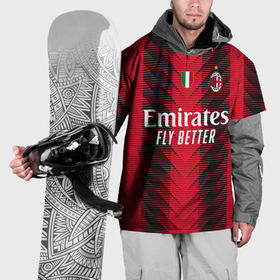 Накидка на куртку 3D с принтом Златан Ибрагимович Милан форма 23 24 домашняя , 100% полиэстер |  | Тематика изображения на принте: 