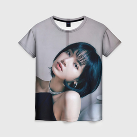 Женская футболка 3D с принтом Lisa    Blackpink в Тюмени, 100% полиэфир ( синтетическое хлопкоподобное полотно) | прямой крой, круглый вырез горловины, длина до линии бедер | 