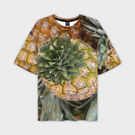 Мужская футболка oversize 3D с принтом Ананасы pineapple ,  |  | 