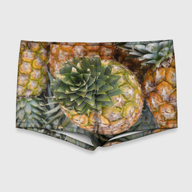 Мужские купальные плавки 3D с принтом Ананасы pineapple в Кировске, Полиэстер 85%, Спандекс 15% |  | 