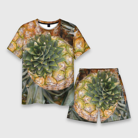 Мужской костюм с шортами 3D с принтом Ананасы pineapple в Петрозаводске,  |  | 